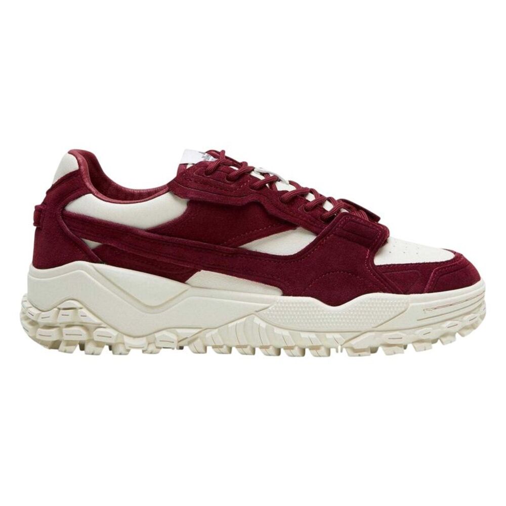 Ellesse Mens Classic Leather Sneakers / White/Tomato